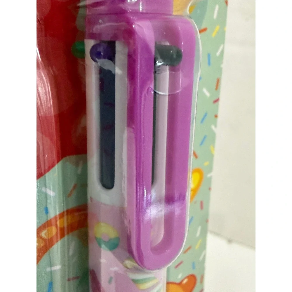 Gummy Bear 6 Color Multi Pen Retractable Ballpoint Candy Theme Pink Purple‎ NEW
